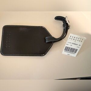 Barneys New York Leather Luggage Tag